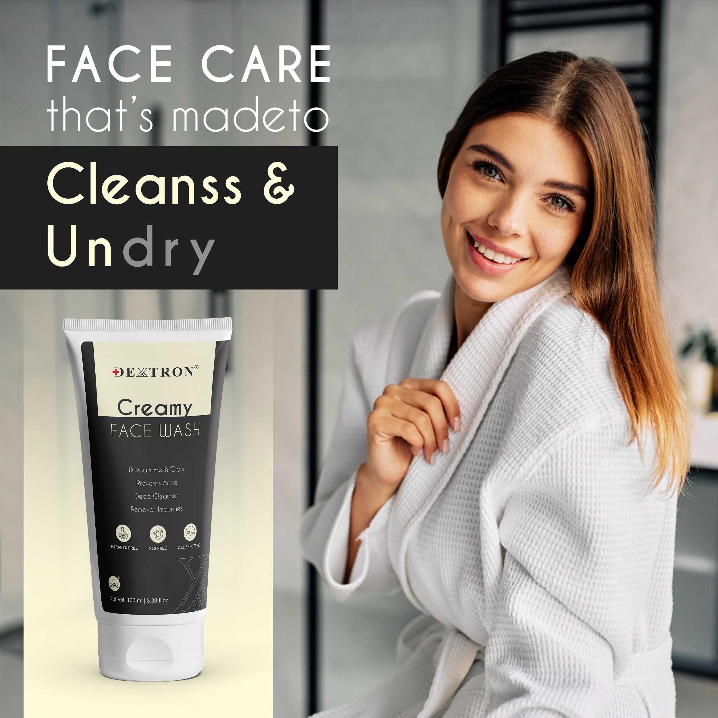 Creamy face wash for dry skin