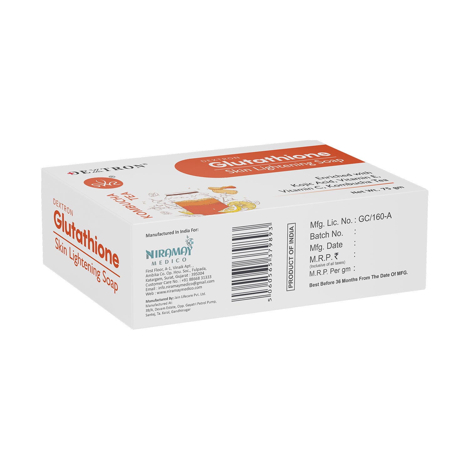 Close-up of Kombucha Tea Soap Texture Highlighting Herbal Formula