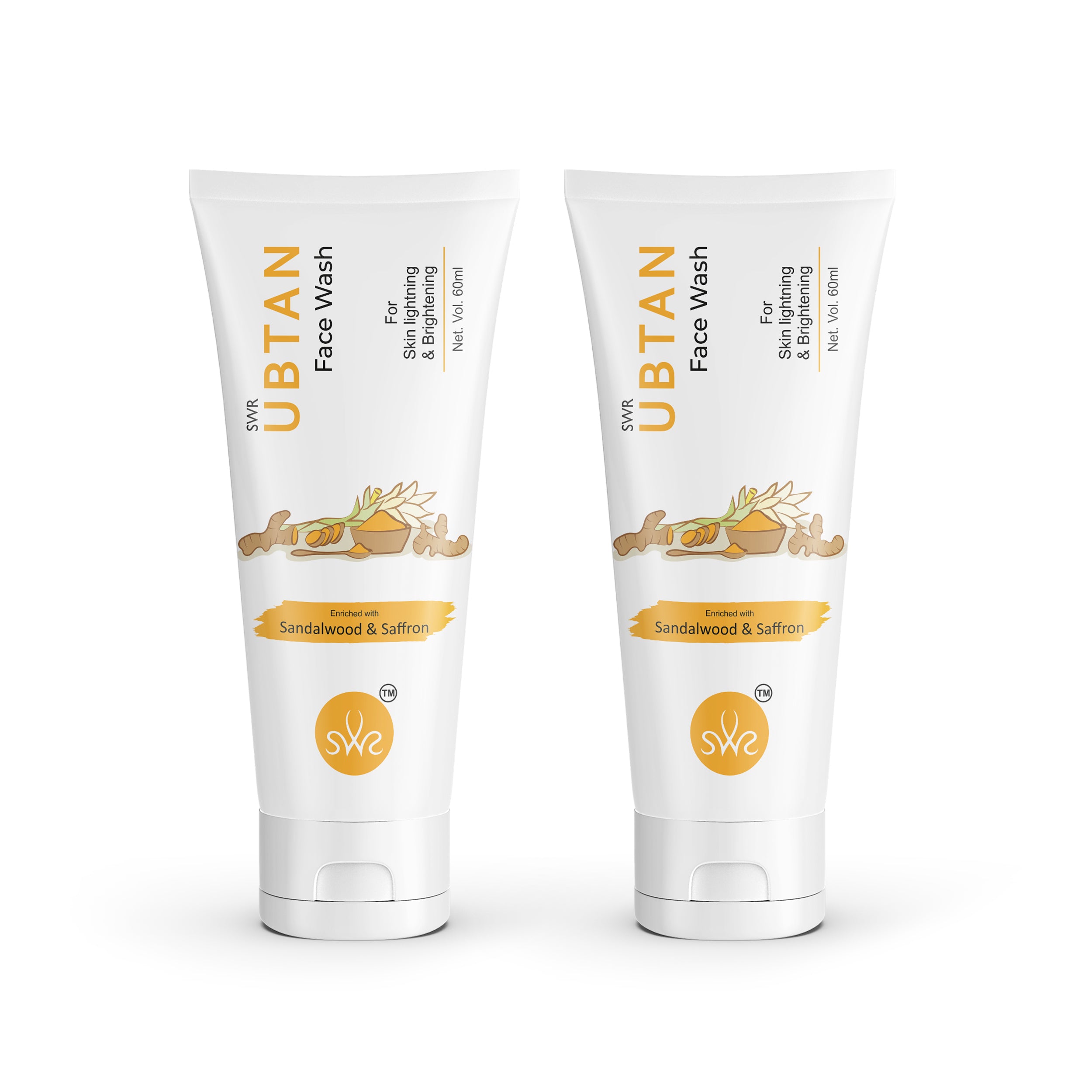 2 Pack Ubtan Face Wash for brightening Skin