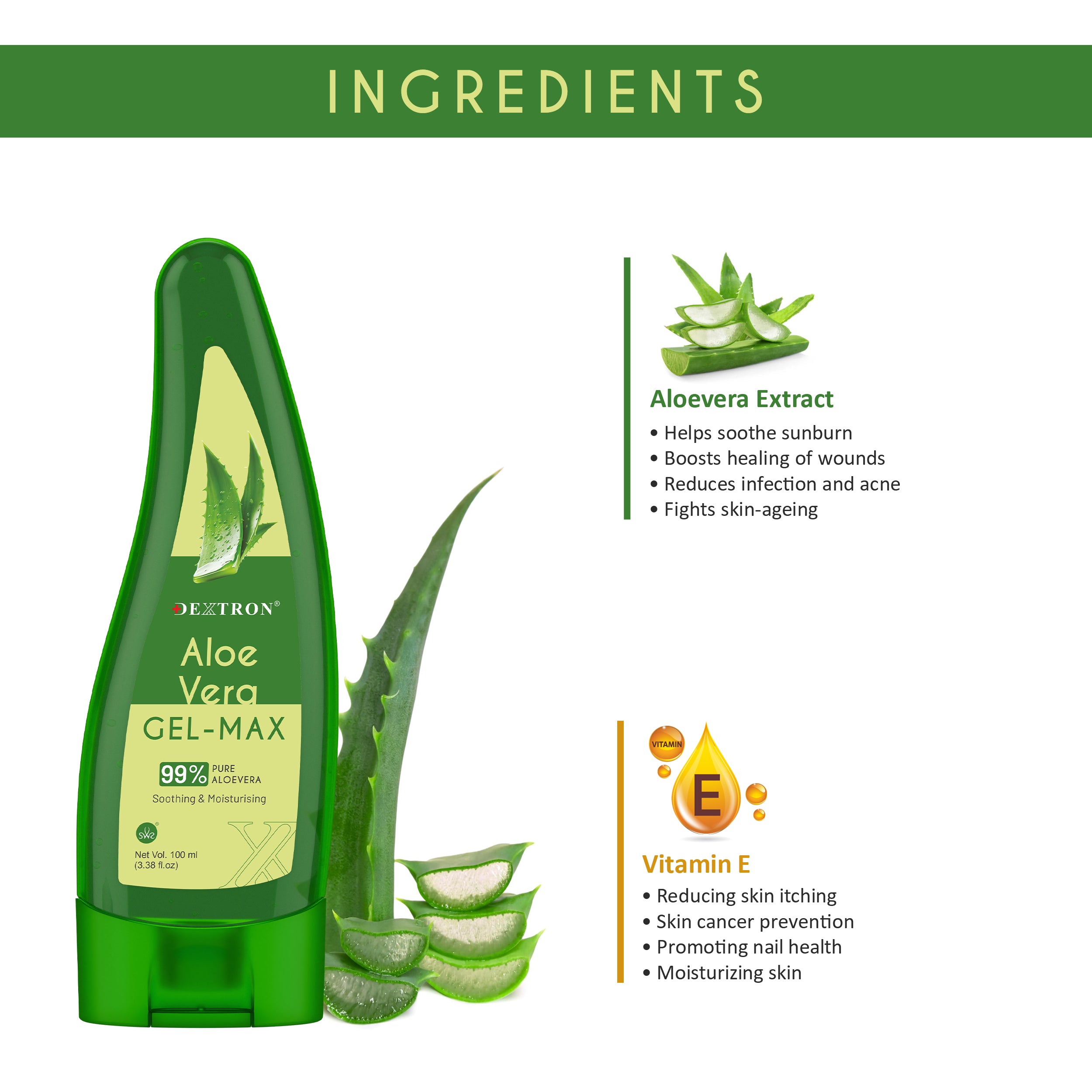 Organic Aloe Vera Gel for Face