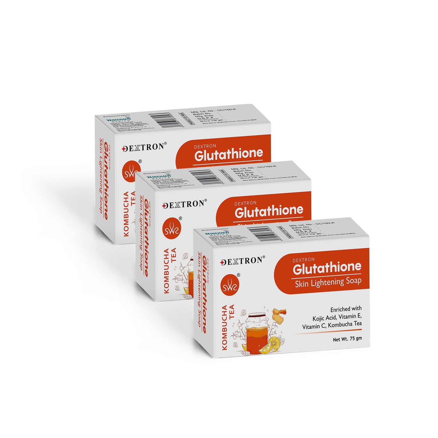 Before and After Skin Results Using Dextron Kombucha Soap (Graphic)

