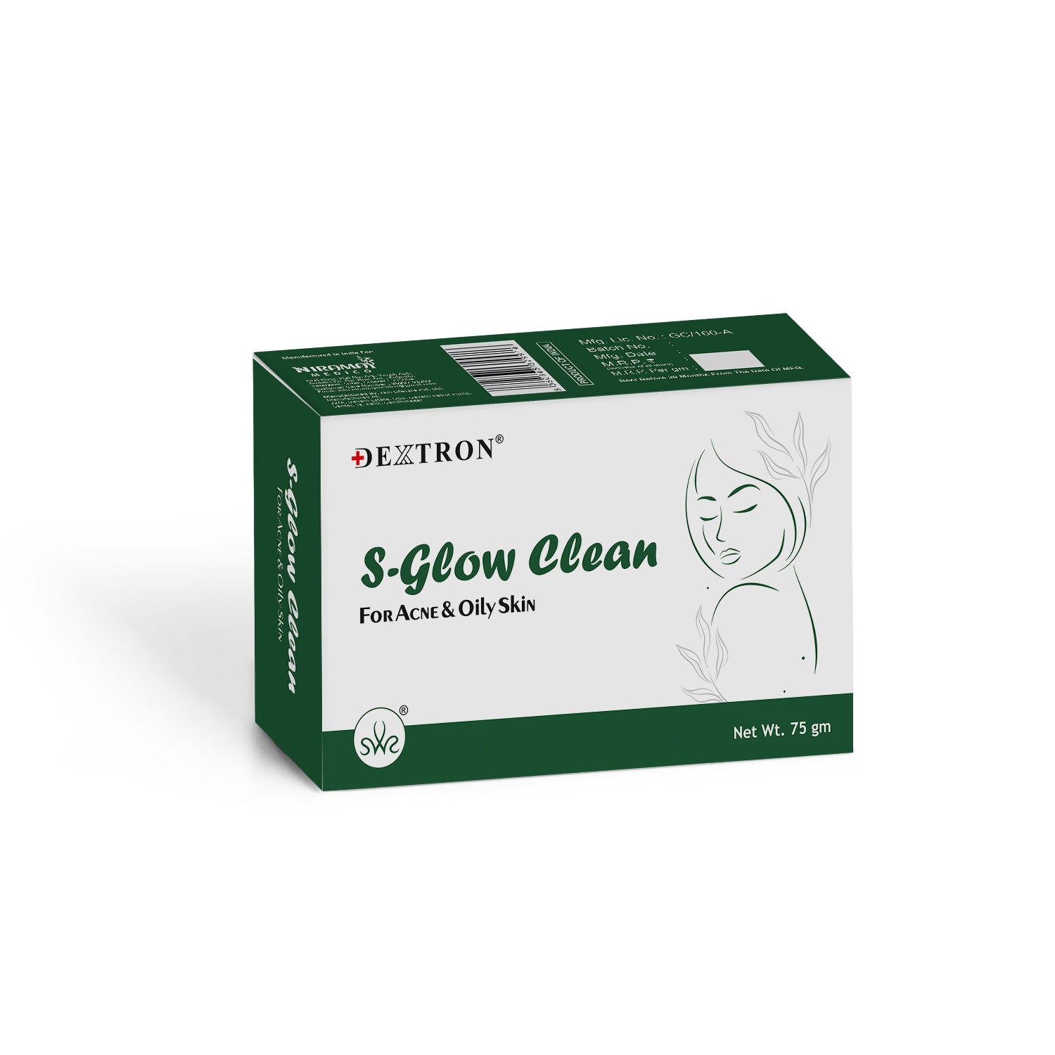 SP Clean Soap – Front packaging of Dextron S-Glow Clean Soap (75gm)

