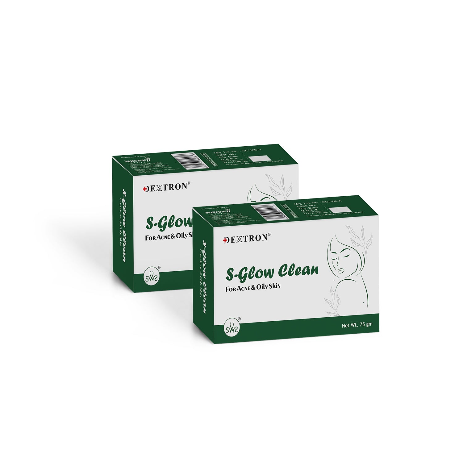 S-Glow Soap showing key ingredient highlight (Tea Tree, Allantoin)

