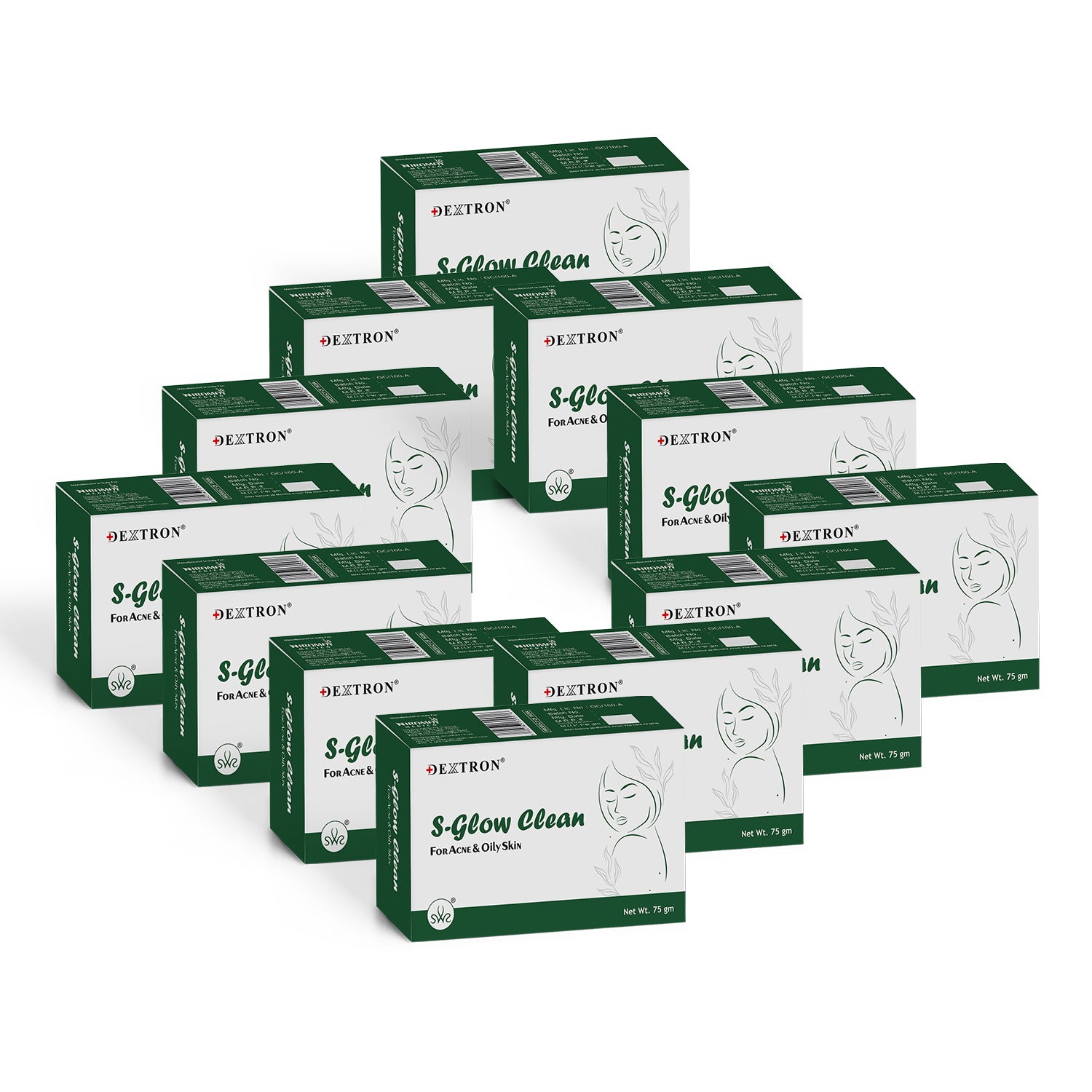 S-Glow Soap front & back packaging with batch & expiry details


