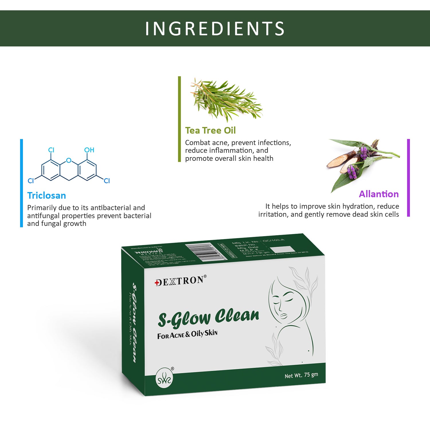 SP Clean Soap for oily and acne-prone skin – Side angle

